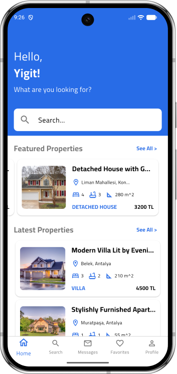 Home — Akdeniz Evim - Real Estate Mobile App