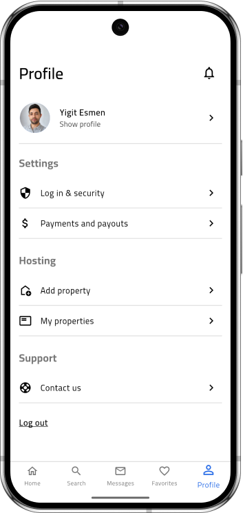 Account & Settings — Akdeniz Evim - Real Estate Mobile App