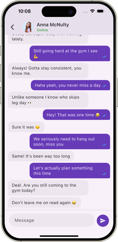 Chat Details — Dropline — Real-Time Messaging App