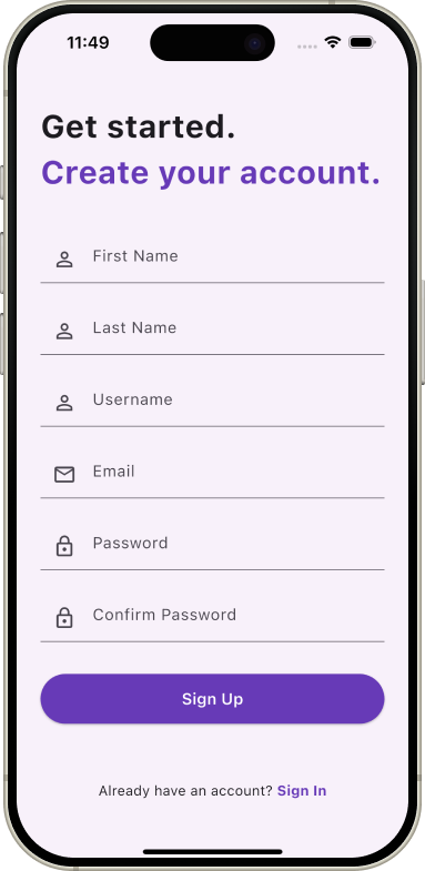 Sign Up — Dropline — Real-Time Messaging App