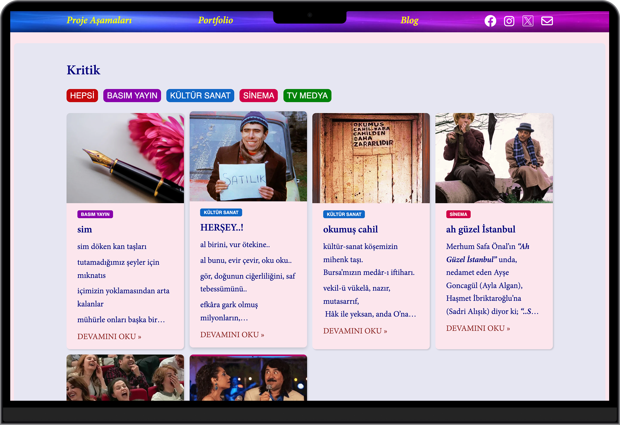 Critique — Editoryum — Blog Website