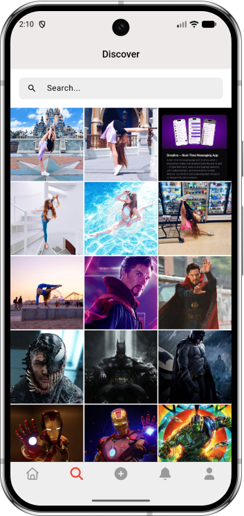 Discover — Piqo — Photo Sharing App